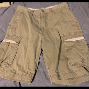 Khaki cargo shorts